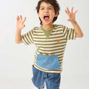儿童短袖上衣 针织衫 口袋 系列 横条纹