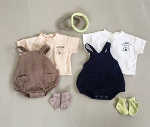 韓国風子供服　コットンロンパースorTシャツ　ベビー　新生児　キッズ