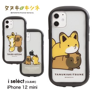 タヌキとキツネ  i select clear iPhone 12 mini 対応ケース