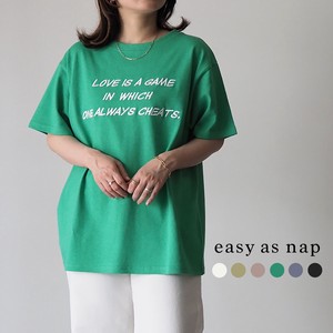 【easy as nap】【2022春夏】 LOVE GAME刺繍 半袖Tシャツ「2022新作」