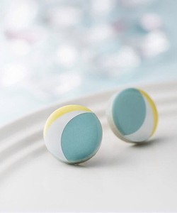 Mino ware Pierced Earringss Pastel Made in Japan