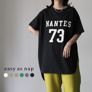 【easy as nap】【2022春夏】 NANTES73プリント 前後差フットボール半袖Tシャツ「2022新作」