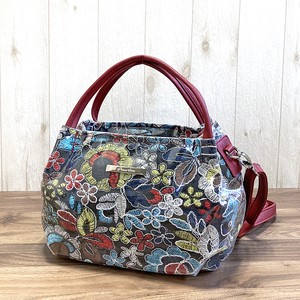 Multi Lace Flower Vinyl 2WAY Handbag