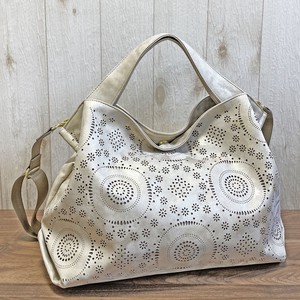 Special Metallic Synthetic Leather Laser Cut type 2WAY Tote
