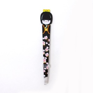 Nail Clipper/Nail File Kokeshi Doll Tweezers Kimono black