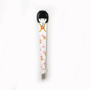 Nail Clipper/Nail File Kokeshi Doll White Tweezers Kimono
