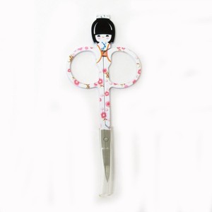 Nail Clipper/Nail File Kokeshi Doll White Kimono