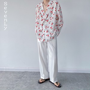 韓国ファッション プリント 長袖 シャツ「2022新作」