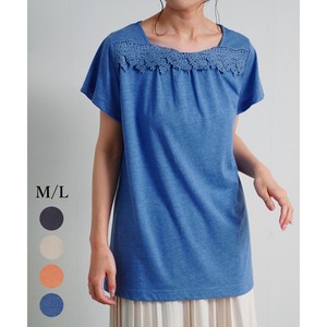 Jersey Stretch Lace Square neck Tunic T-shirt
