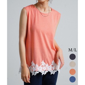 Jersey Stretch Lace Sleeveless Top Tank Top