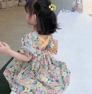 儿童洋装/连衣裙 洋装/连衣裙 新生儿 花卉图案