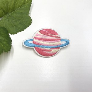 Brooch Space Pink Embroidered
