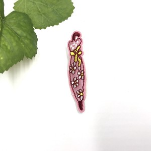 Brooch Pink Embroidered
