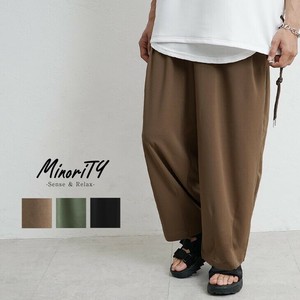 【2022年春の新作】2タック梨地ワイドバルーンパンツ／MinoriTY