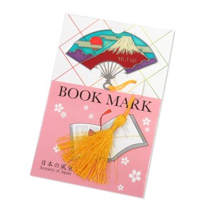 Japanese Pattern Book Marker Red Fuji