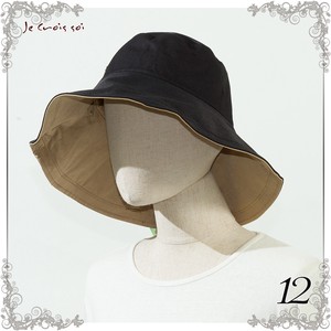 新作　綿 100%　リバーシブル帽子　つばが広めで日差しを防ぐ　おりたためて便利　雑貨