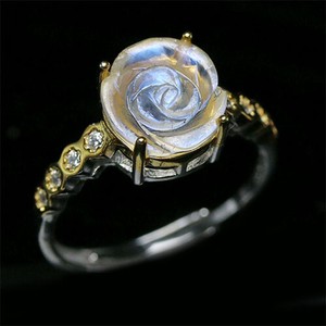 Silver-Based Opal/Tourmaline Ring Rings