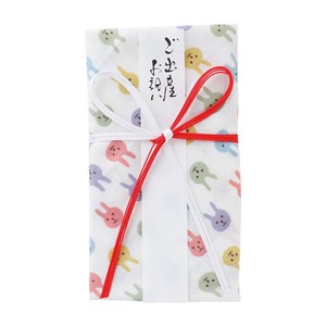 【定番人気】布で出来たご祝儀袋スマイルうさぎ　金封　出産祝い　お祝い　日本製