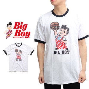 BIG BOY【ビッグボーイ】BIG BOY BURGER TEE 半袖 Tシャツ リンガー アメリカ レストラン ハンバーガー