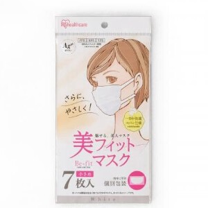 【アイリスオーヤマ　ヘルスケア　マスク】　美フィットマスク　小さめサイズ 7枚　ホワイト