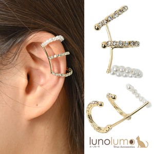Clip-On Earrings Pearl Earrings Ear Cuff Rhinestone