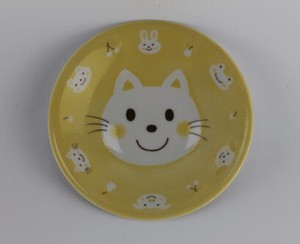 にっこり アニマル 小皿 ネコ ねこ 猫 cat 美濃焼 日本製 made in Japan