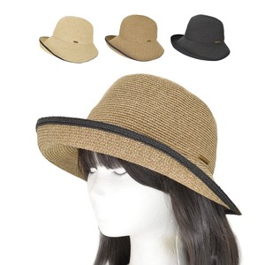 洗えるペーパー×ポリ　ブルトンハット　麦わら帽子　婦人帽子　2022SS新作トレンド売れ筋商品　UV対策
