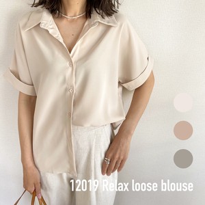 【即納商品】12019 Relax loose blouse リラックスルーズブラウス2022新作