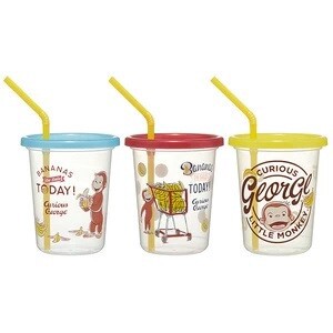 Cup/Tumbler Curious George Skater 320ml Set of 3 Made in Japan