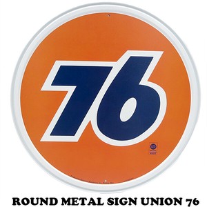 ラウンドメタルサイン UNION 76　【76 ブリキ 看板】