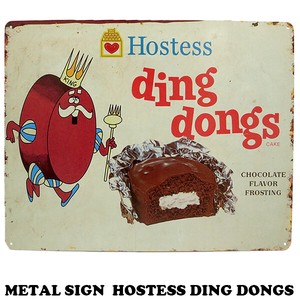 メタルサイン Hostess Ding Dongs【ホステス ディンドン ブリキ看板】