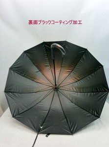 春夏新作）晴雨兼用傘・長傘ー紳士　遮光・遮蔽率99.9％・大判65サイズ・12本骨・無地手開き傘