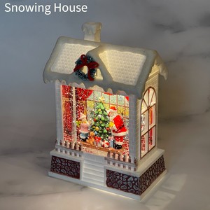 【予約販売】【2024年クリスマス】ハウス型 スノーイングライト サンタ　動画あり　売れ筋商品