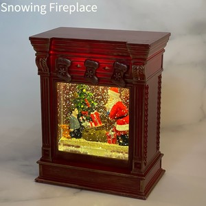 【予約販売】【2024年クリスマス】暖炉型 スノーイングライト　動画あり