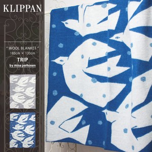 【SALE】クリッパン ( KLIPPAN )　ウールブランケット　TRIP　130×180　鳥 バード