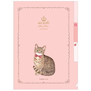 Pocket File Miki Takei 3 Pocket A5 Plastic Folder cat Cat