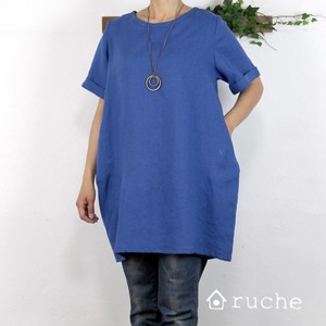 Casual Dress Tunic Natural One-piece Dress Made in Japan