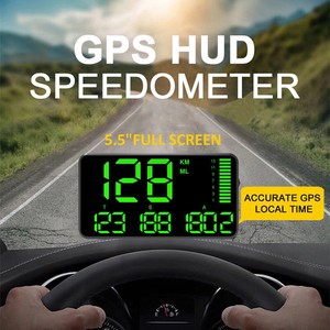 ヘッドアップディスプレイ メーター 後付け 簡単取付 5.5 インチ GPS スピードメーター YMB930