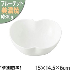 Mino ware Main Dish Bowl Apple 15 x 14.5 x 6cm