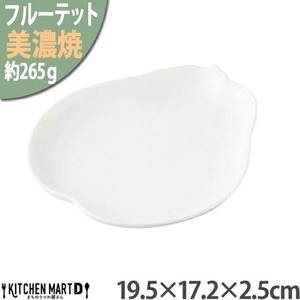 美濃焼 フルーテット 洋ナシ 中皿 19.5×17.2×2.5cm 265g