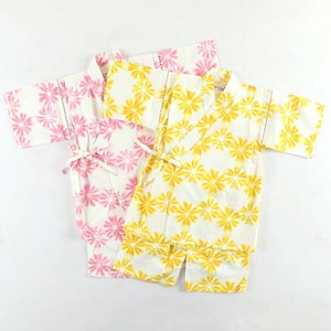 Kids' Yukata/Jinbei Little Girls Pink 100cm Made in Japan