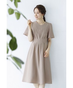 Washing Washable Linen Run Fit Flare One-piece Dress 22 74