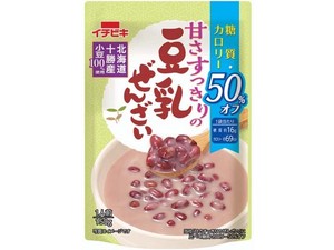 イチビキ 甘さすっきり糖質カロリー50％豆乳ぜんざい 150g x10 【和菓子】