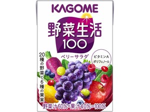 カゴメ 野菜生活100 ベリーサラダ 紙 200mlx12 x1 【ジュース】