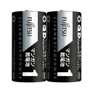 富士通黒ﾏﾝｶﾞﾝ乾電池単1(2P)R20PFV(2S)【まとめ買い10点】