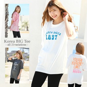韓国風ビッグシルエット ロゴTシャツ オーバーサイズ【即納】