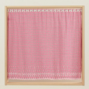 Cafe Curtain Red Check 90cm
