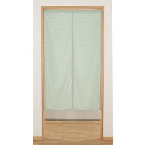 Japanese Noren Curtain Check Gingham Cotton Blend 85 x 150cm