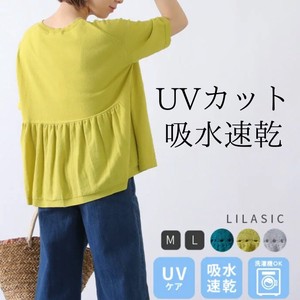 Sweater/Knitwear Absorbent Pullover Knitted Quick-Drying Tops Peplum Short-Sleeve