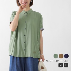 Rack Shirt Blouse Short Sleeve Big Silhouette Plain cm 152